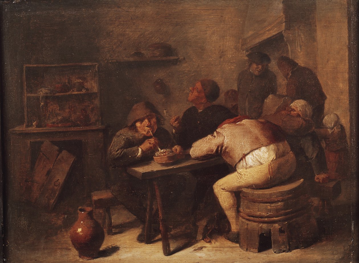 Belső dohányzókkal alkotó: Adriaen Brouwer