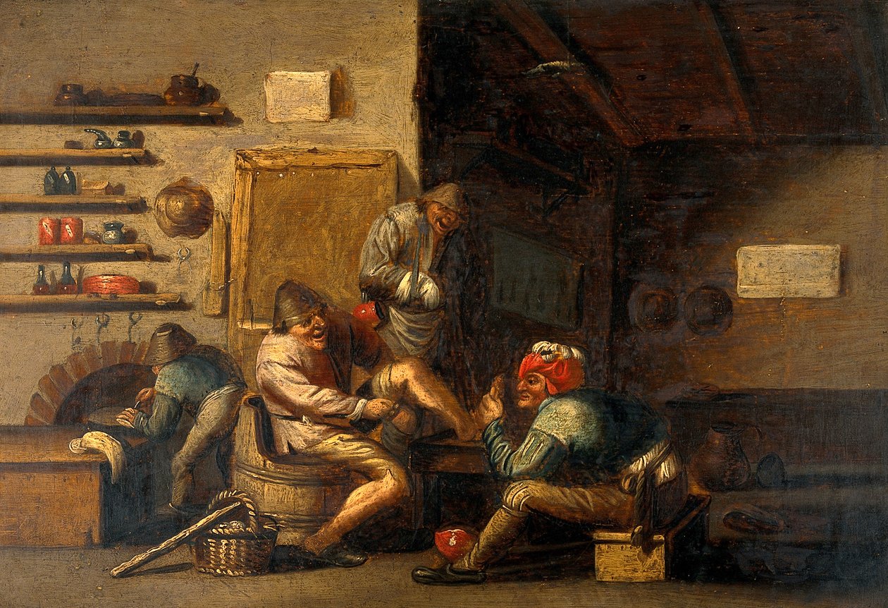 sebész egy férfi lábán alkotó: Adriaen Jansz. van Ostade