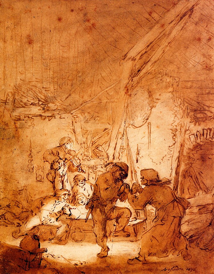 Táncoló farmerek alkotó: Adriaen Jansz. van Ostade