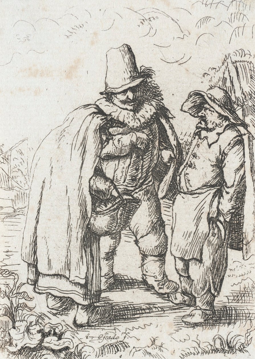 Három groteszk figura alkotó: Adriaen Jansz. van Ostade