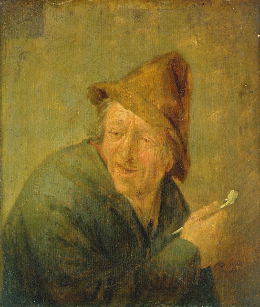 The Smoker, 1640 (olaj, tölgyfa deszka) alkotó: Adriaen Jansz. van Ostade