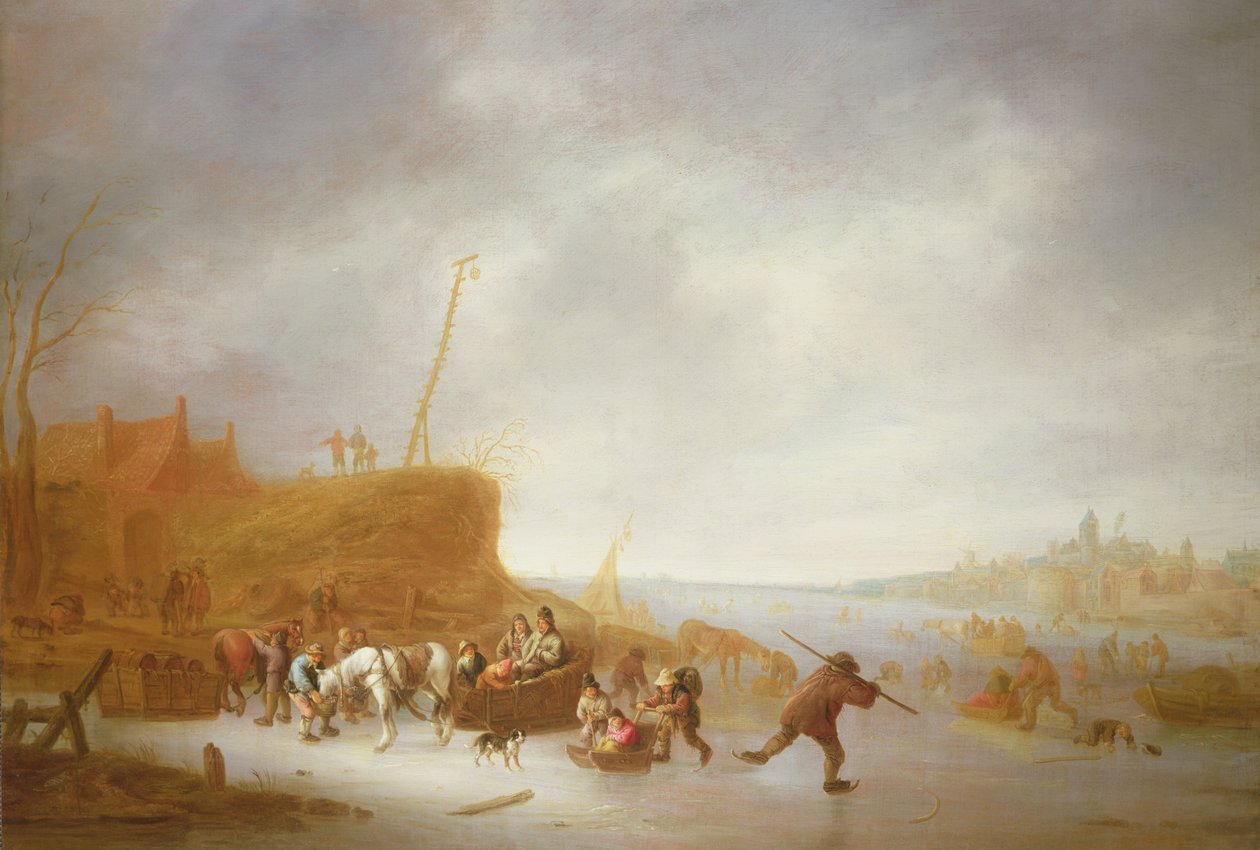 Téli táj korcsolyázókkal alkotó: Adriaen Jansz. van Ostade