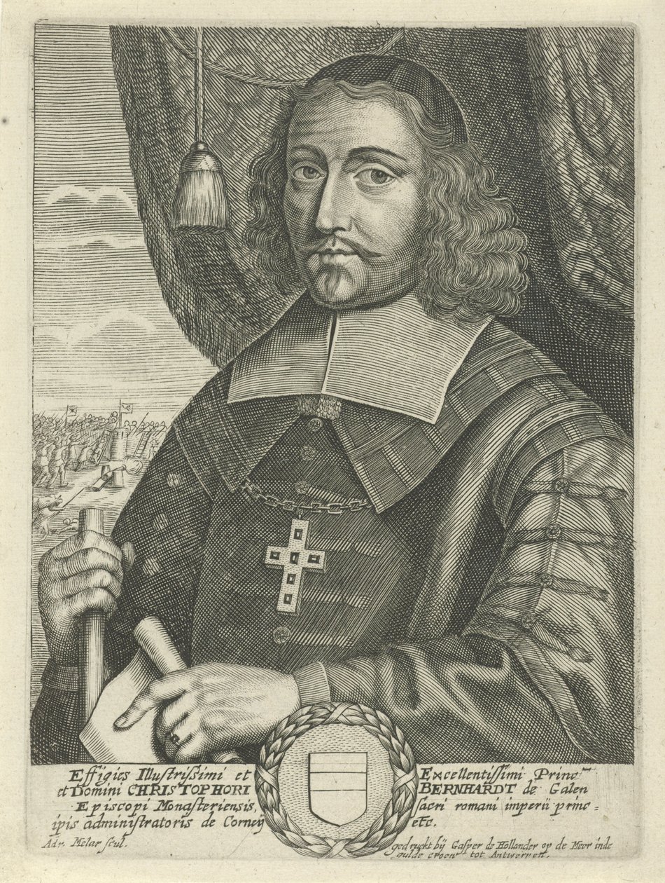 Christoph Bernhardt von Galen, münsteri püspök portréja alkotó: Adriaen Millaert