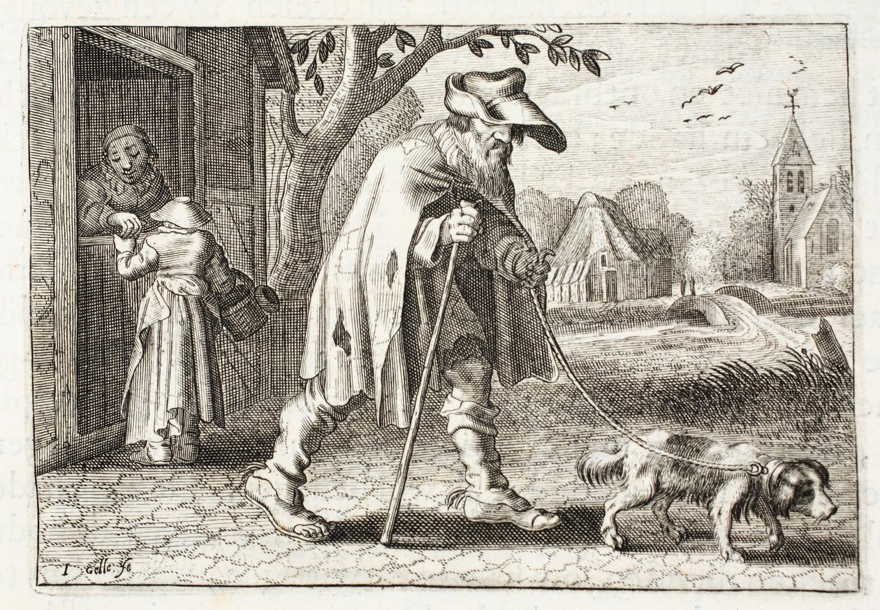 A vak ember, illusztráció Johannes de Brune (1589-1658) "Emblemata of Zinne-werk" című művéből, Jan Jacobs Schipper, Amszterdam, 1661. alkotó: Adriaen Pietersz van de Venne