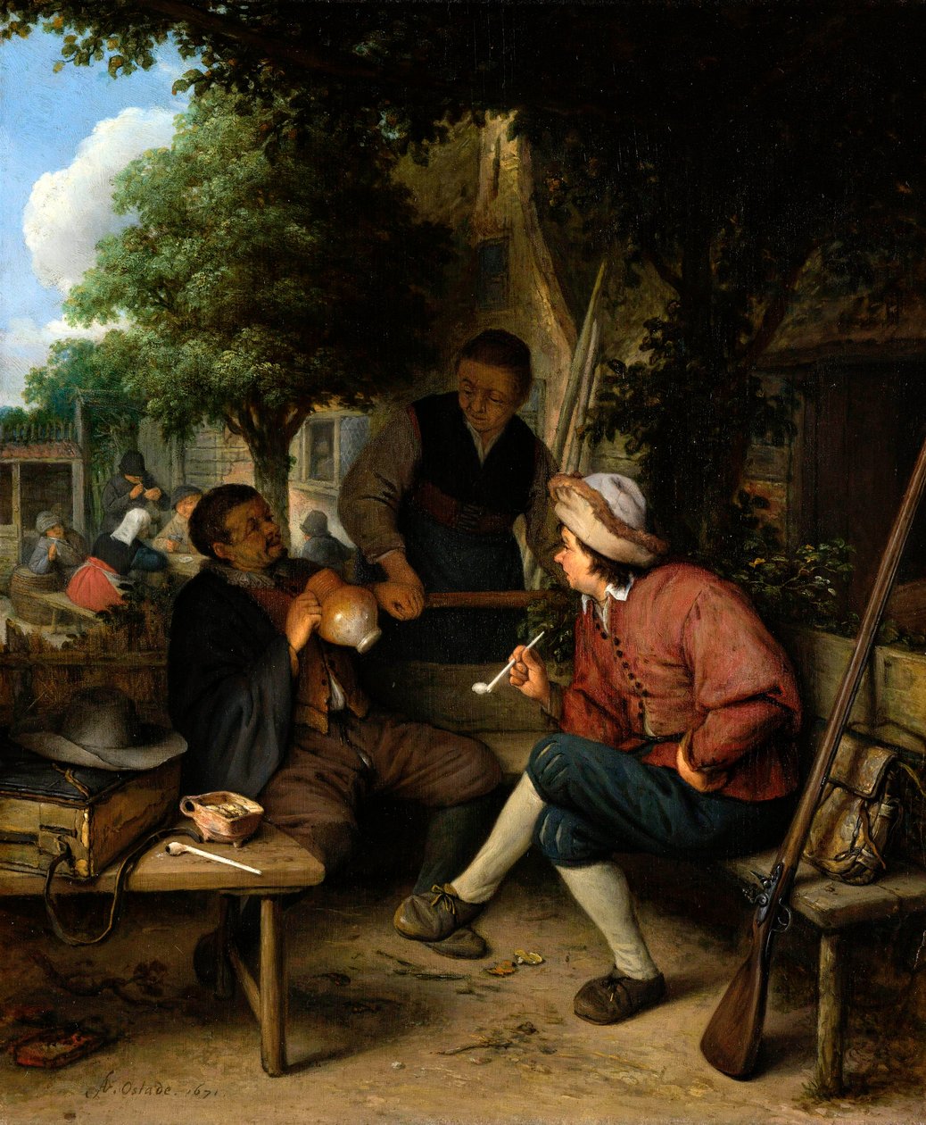 Pihenő utazók alkotó: Adriaen Jansz. van Ostade