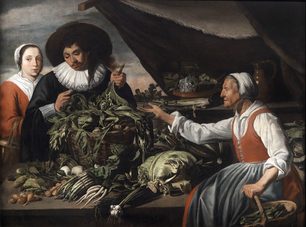 Régi zöldség eladó alkotó: Adriaen van Utrecht