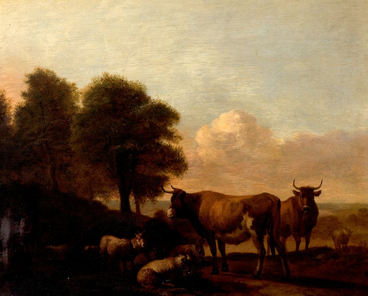 Tájkép szarvasmarhával alkotó: Adriaen van de Velde