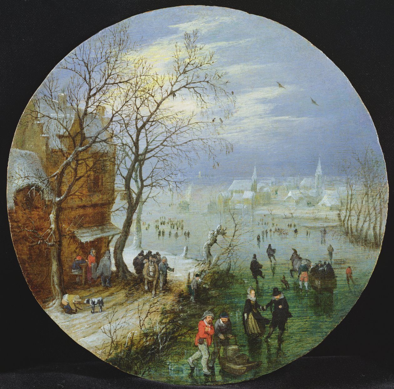 Téli korcsolyázási jelenet alkotó: Adriaen van de Venne