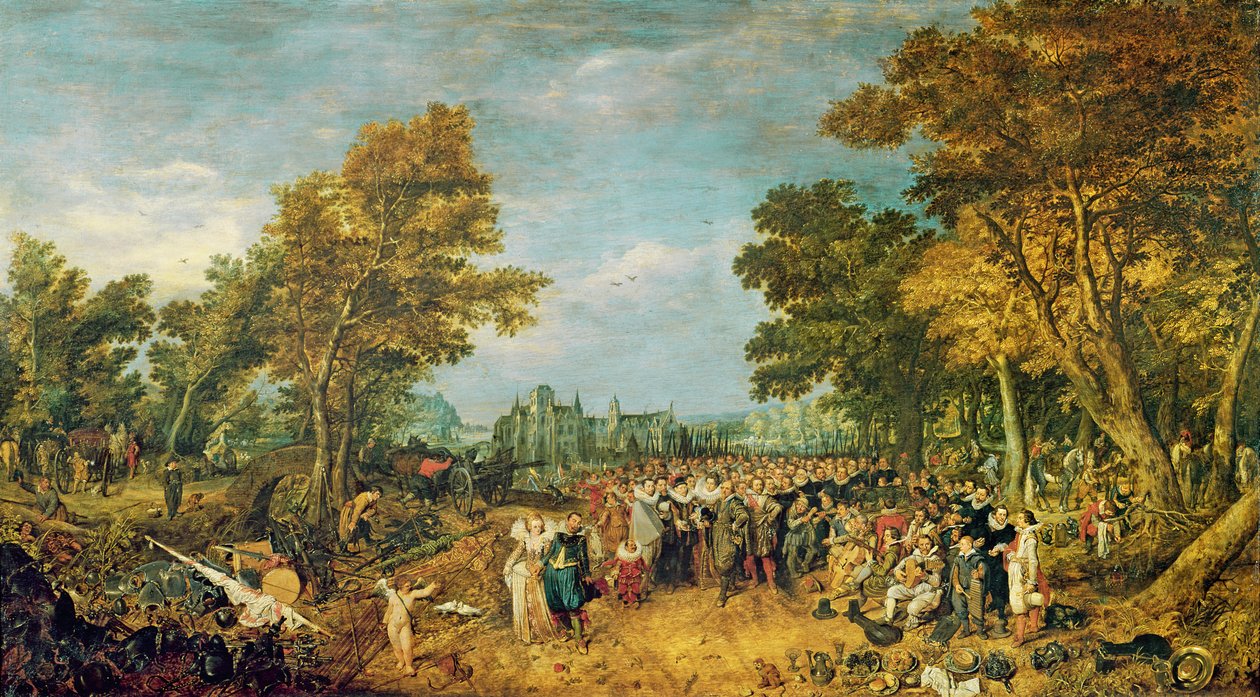 Az 1609-es fegyverszünet allegóriája Hollandia és Spanyolország között, 1616 alkotó: Adriaen van de Venne