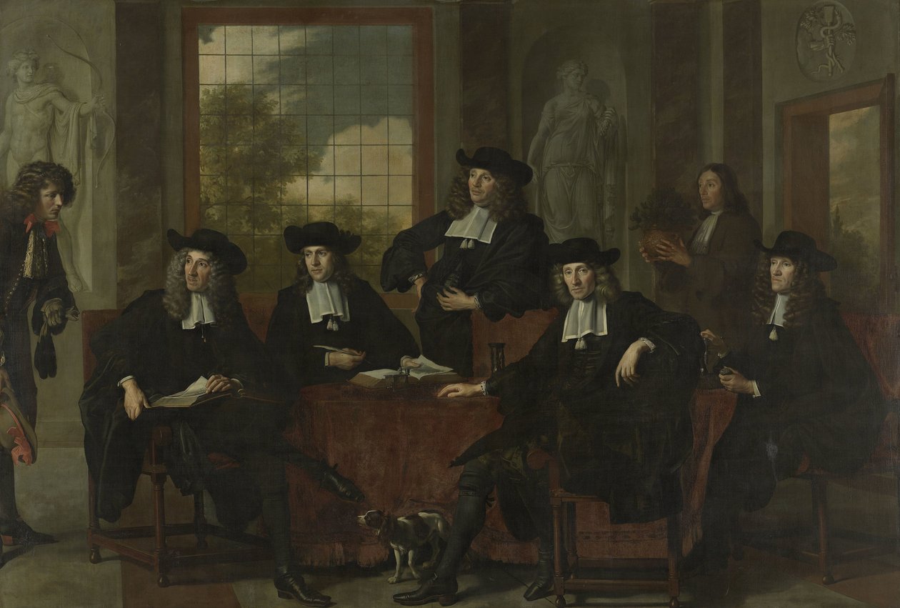 Az amszterdami Collegium Medicum felügyelői, 1683 alkotó: Adriaen Backer