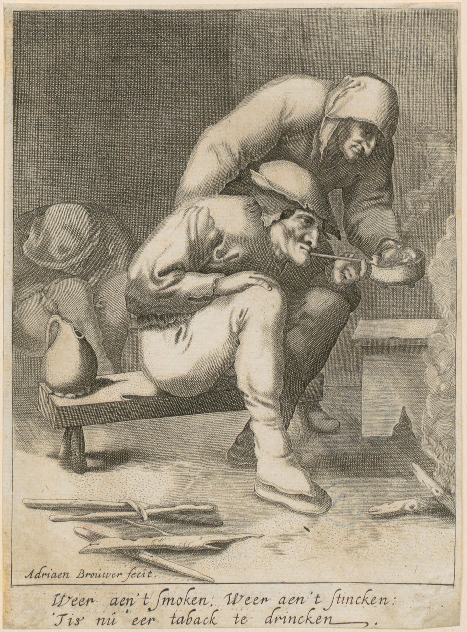 cigarettázók alkotó: Adriaen Brouwer