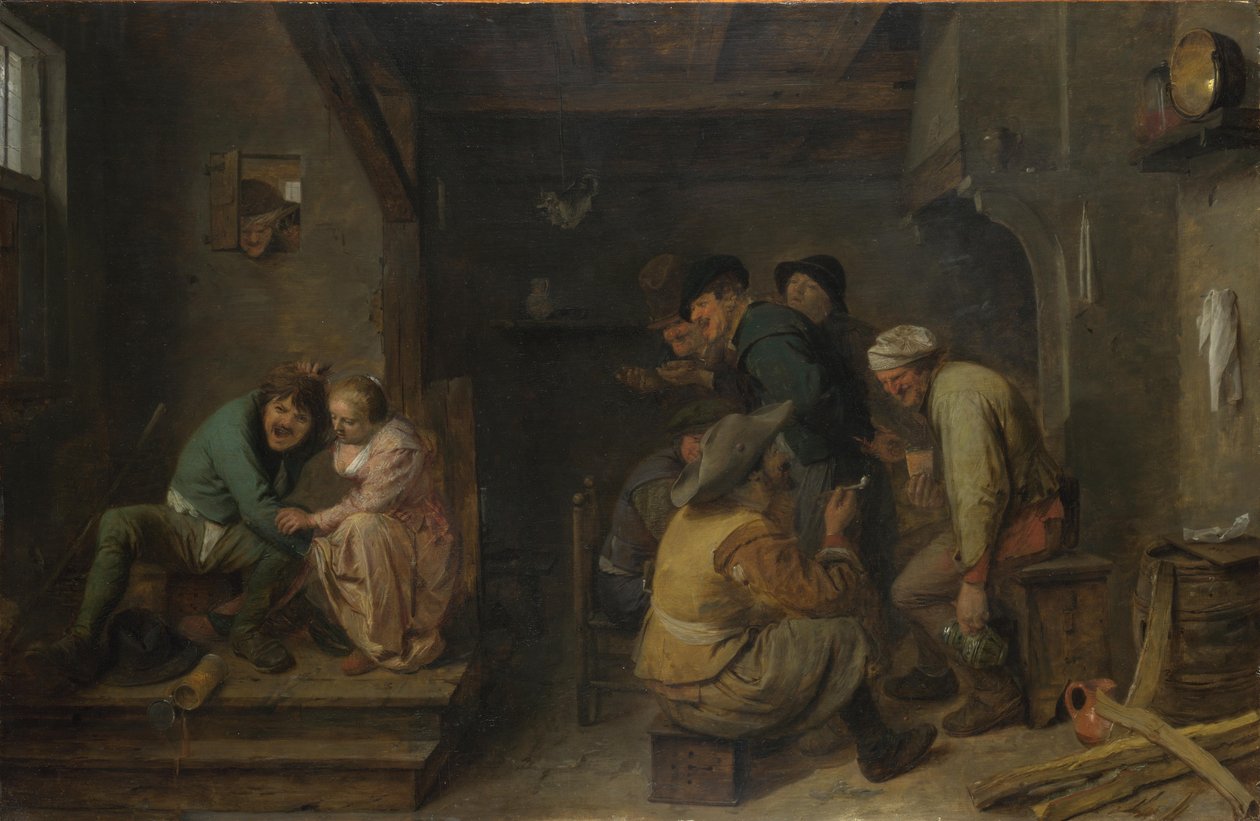 Kocsmai jelenet alkotó: Adriaen Brouwer