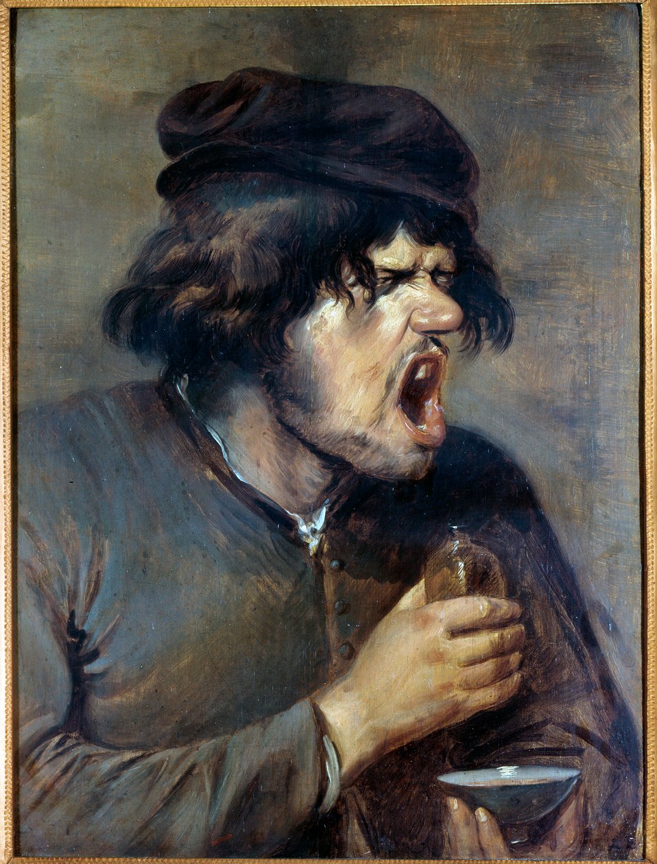 A rossz orvos Egy ember, aki mászik, miközben gyógyszert iszik. Adrian Brouwer (1605-1638) festménye (ec.flam.) 17. századi Dijon, Musee des Beaux Arts alkotó: Adriaen Brouwer