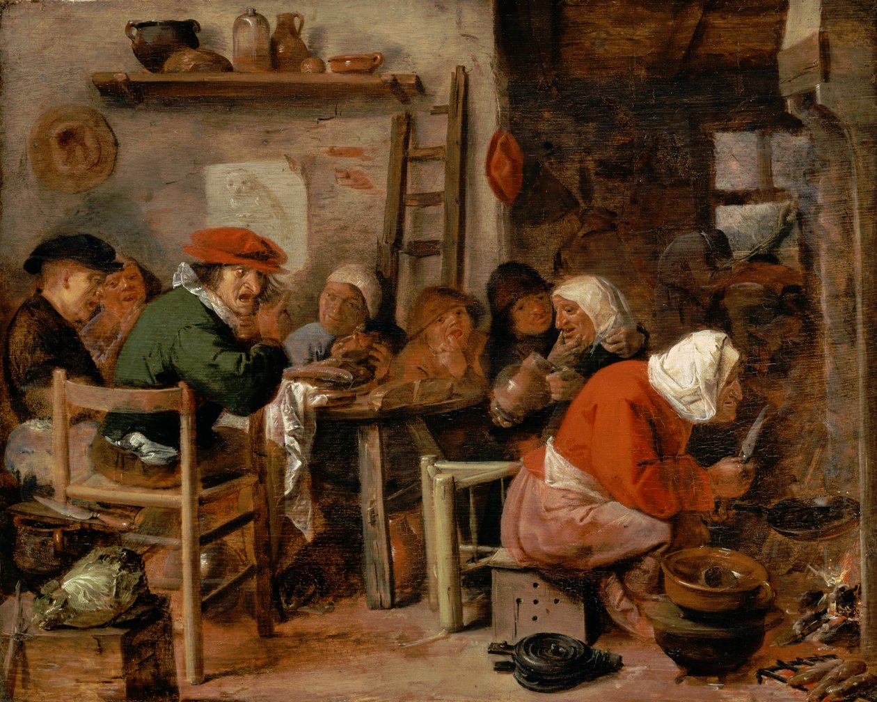 Nő, aki palacsintát készít alkotó: Adriaen Brouwer