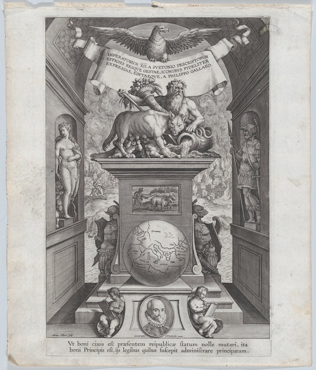 A „Római császárok lóháton” címlapja, kb. 1587-89. alkotó: Adriaen Collaert