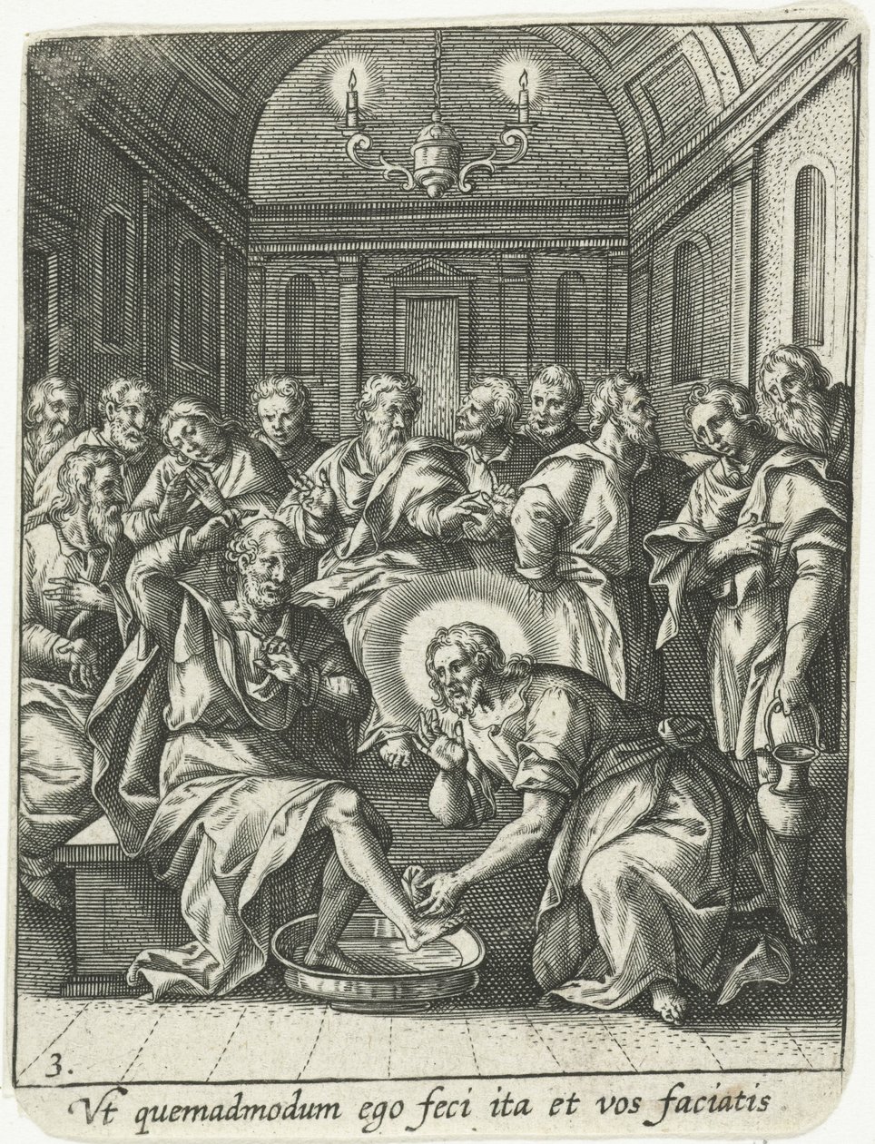 Lábmosás alkotó: Adriaen Collaert
