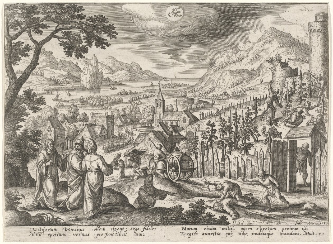Példabeszéd az igazságtalan férjekről alkotó: Adriaen Collaert after Hans Bol