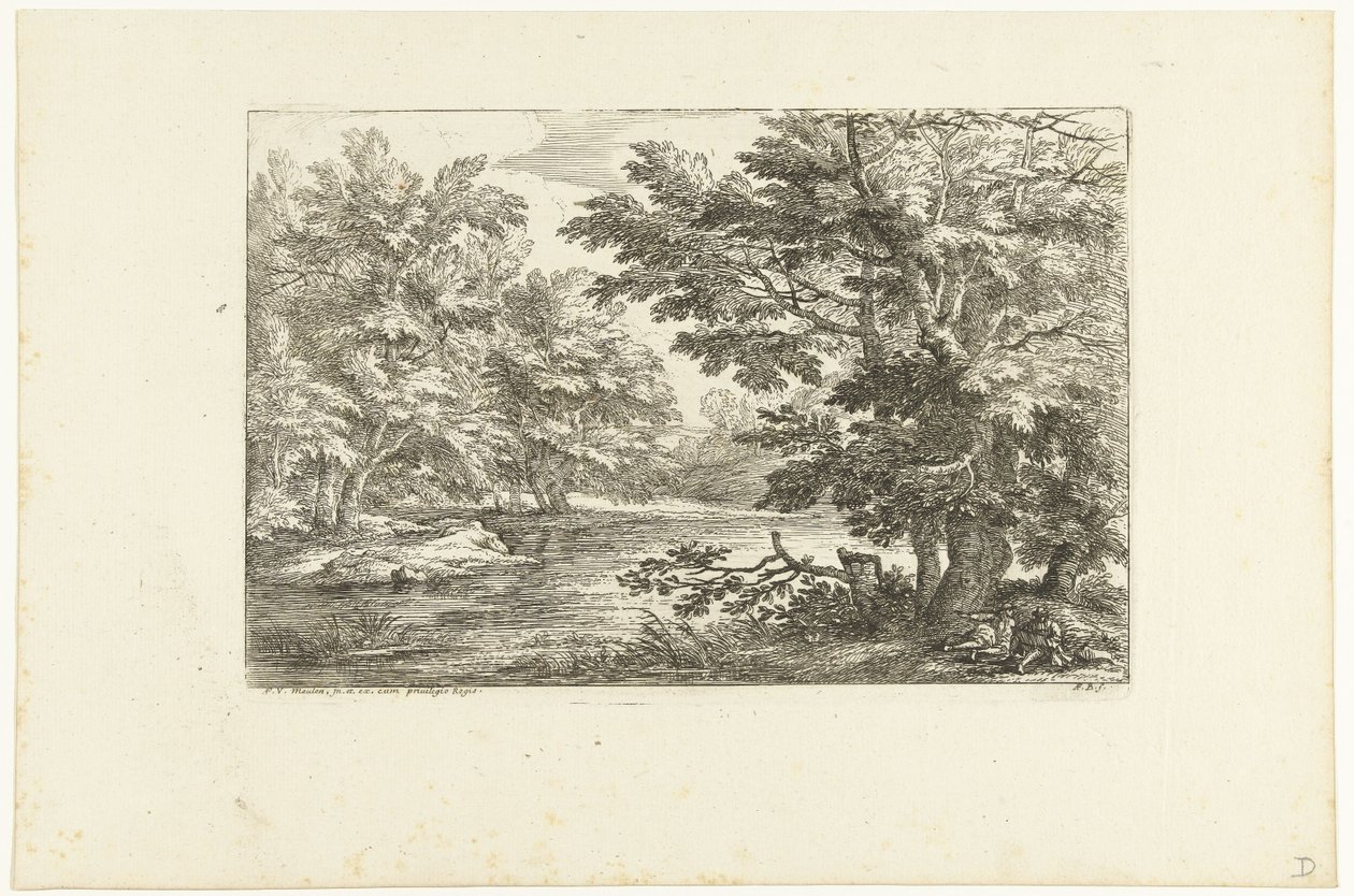 Táj egy tóval alkotó: Adriaen Frans Boudewyns