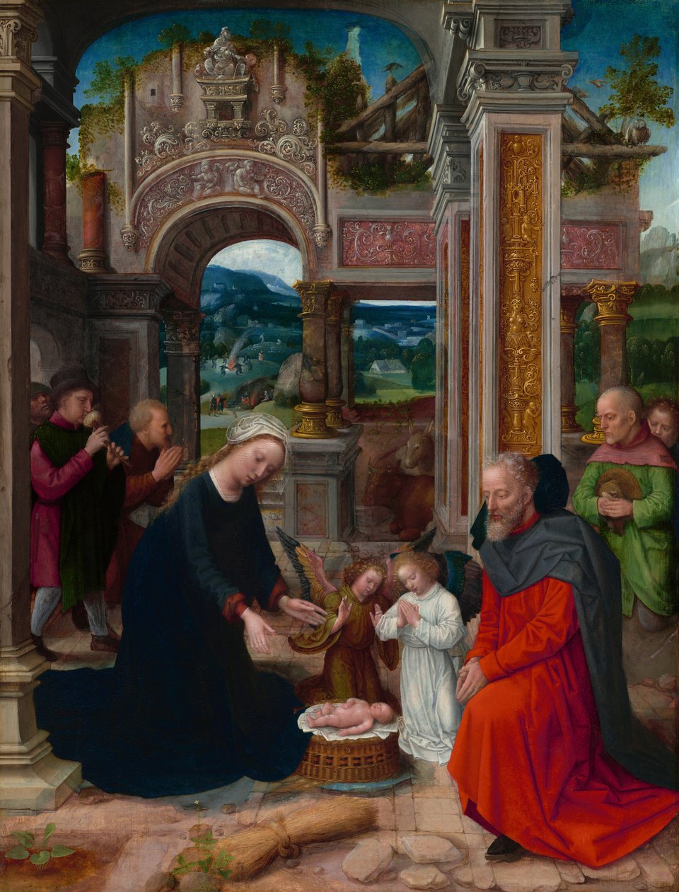 A Pásztorok imádása, valószínűleg 15201540. alkotó: Adriaen Isenbrandt