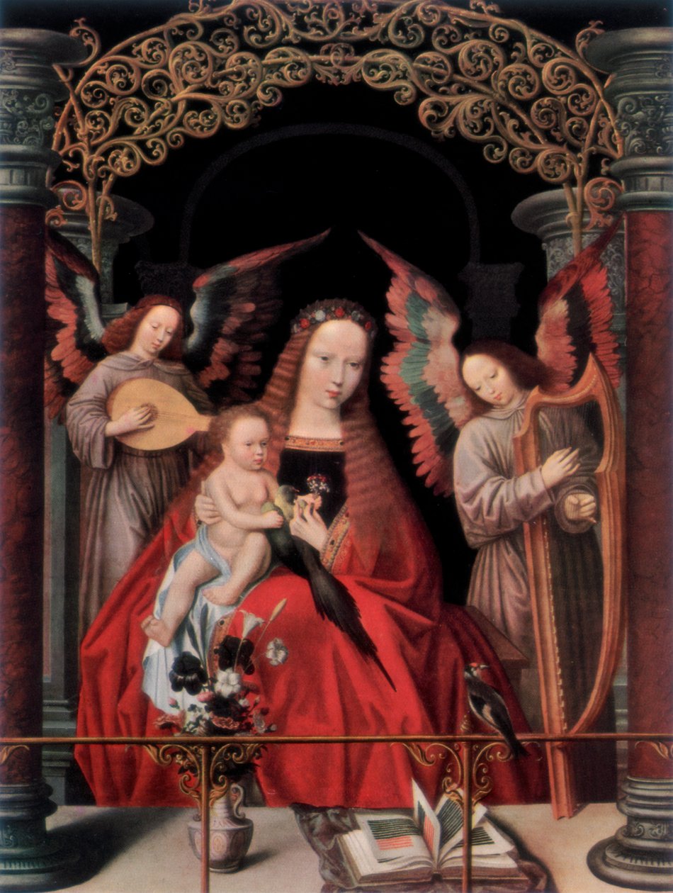 "A Madonna és a gyermek angyalokkal", 1927 alkotó: Adriaen Isenbrandt