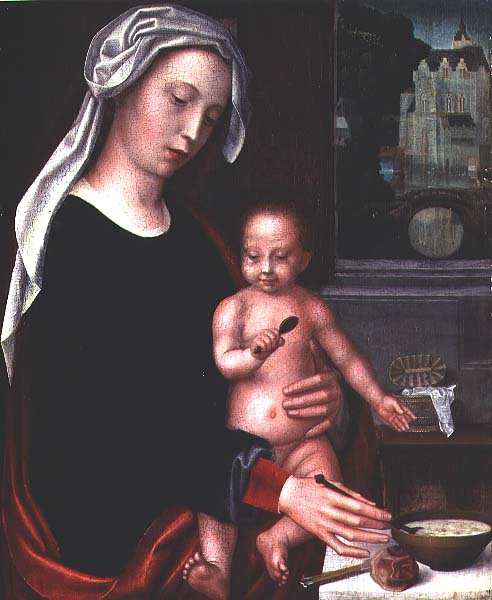 Madonna és gyermek (panel) alkotó: Adriaen Isenbrandt or Isenbrant