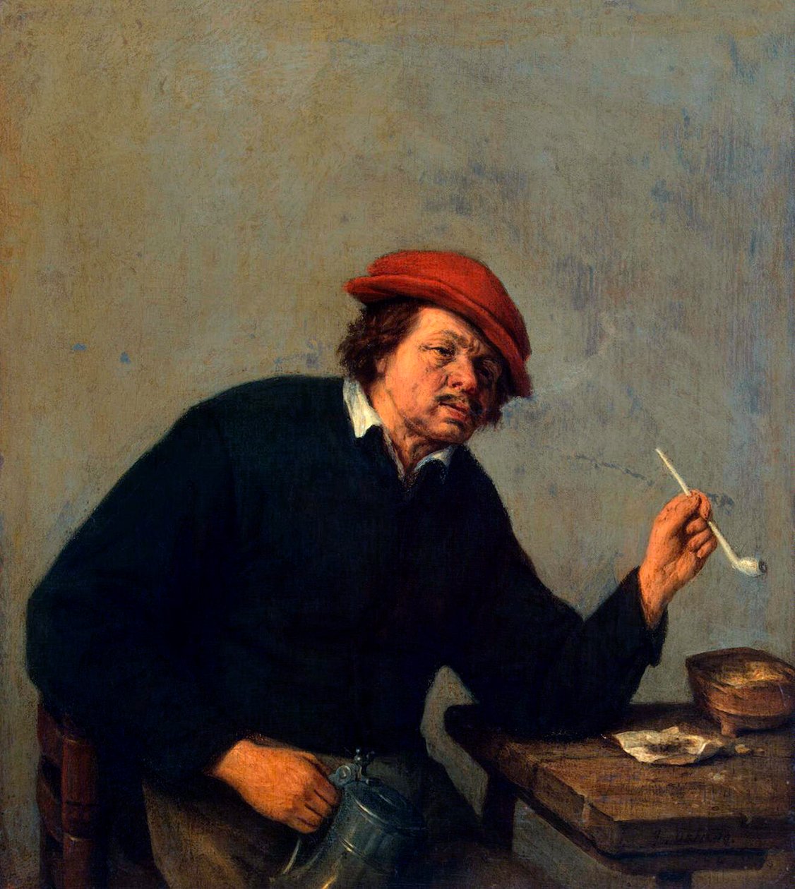 Dohányzó, c1655. alkotó: Adriaen Jansz Ostade van