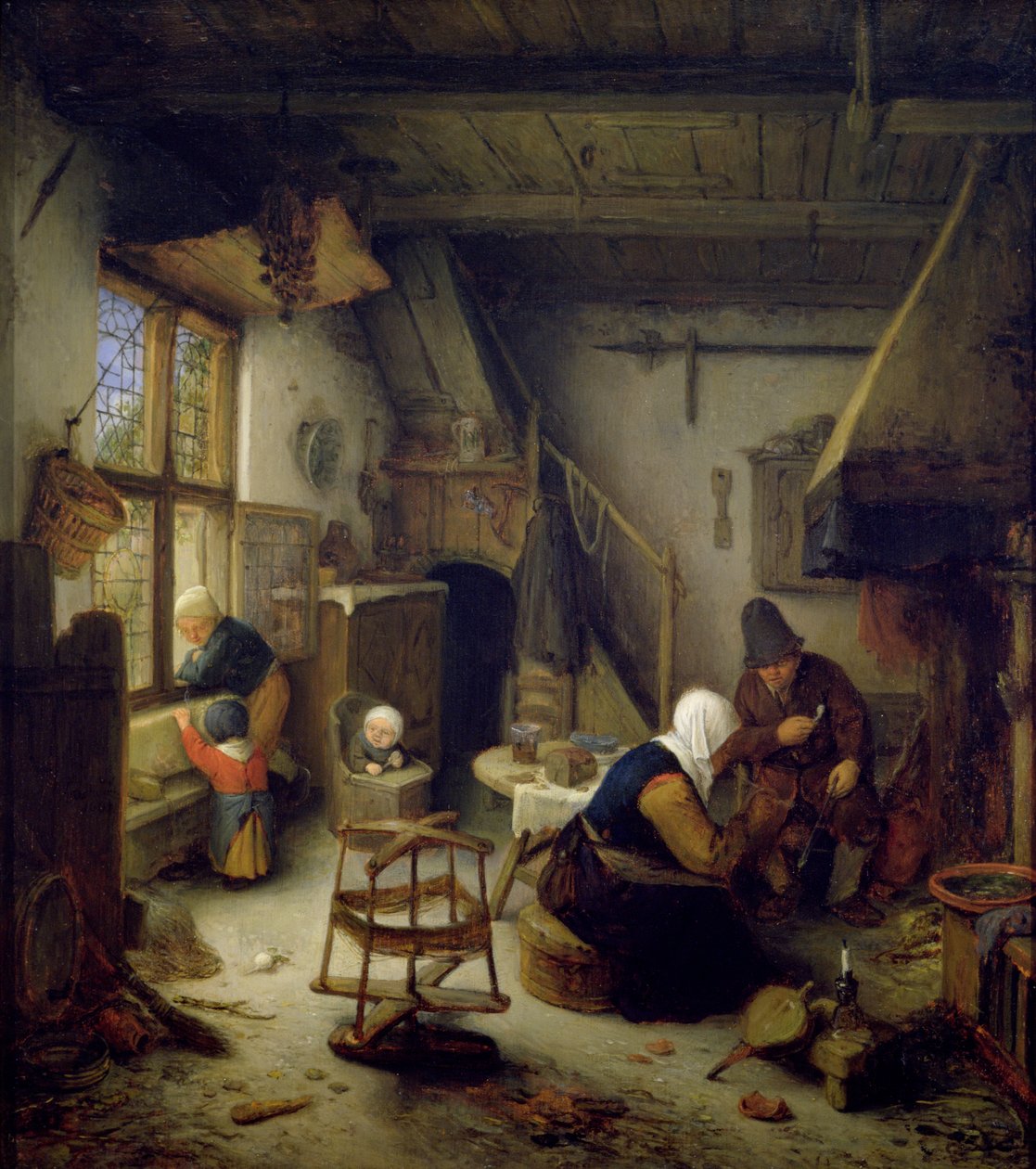 Egy parasztcsalád otthon, 1661 alkotó: Adriaen Jansz. van Ostade