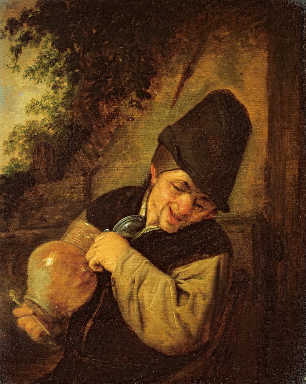 Kancsót és pipát tartó paraszt, 1650-55 körül (olaj, tölgyfa tábla) alkotó: Adriaen Jansz. van Ostade