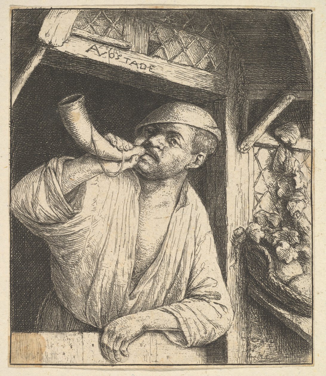Baker Fúj kürt, 1610-85. alkotó: Adriaen Jansz. van Ostade