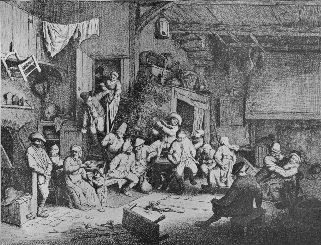 Tánc a kocsmában, 1652 alkotó: Adriaen Jansz. van Ostade