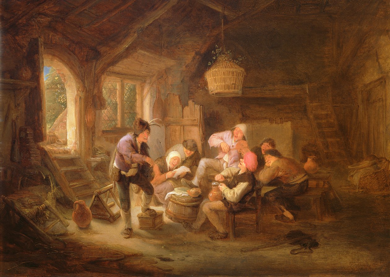 Ivójelenet (olaj, réz) alkotó: Adriaen Jansz. van Ostade