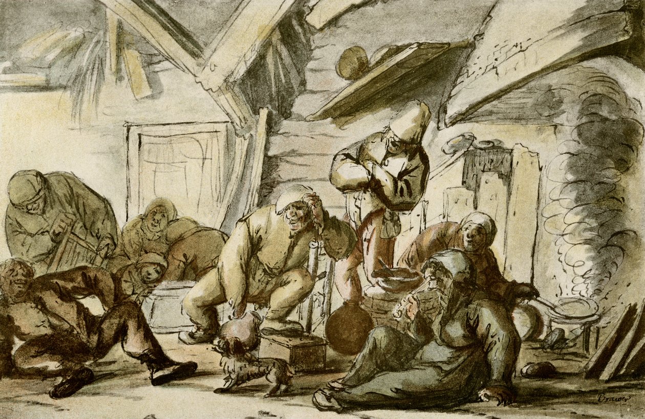 Részeg parasztok egy kocsmában alkotó: Adriaen Jansz. van Ostade