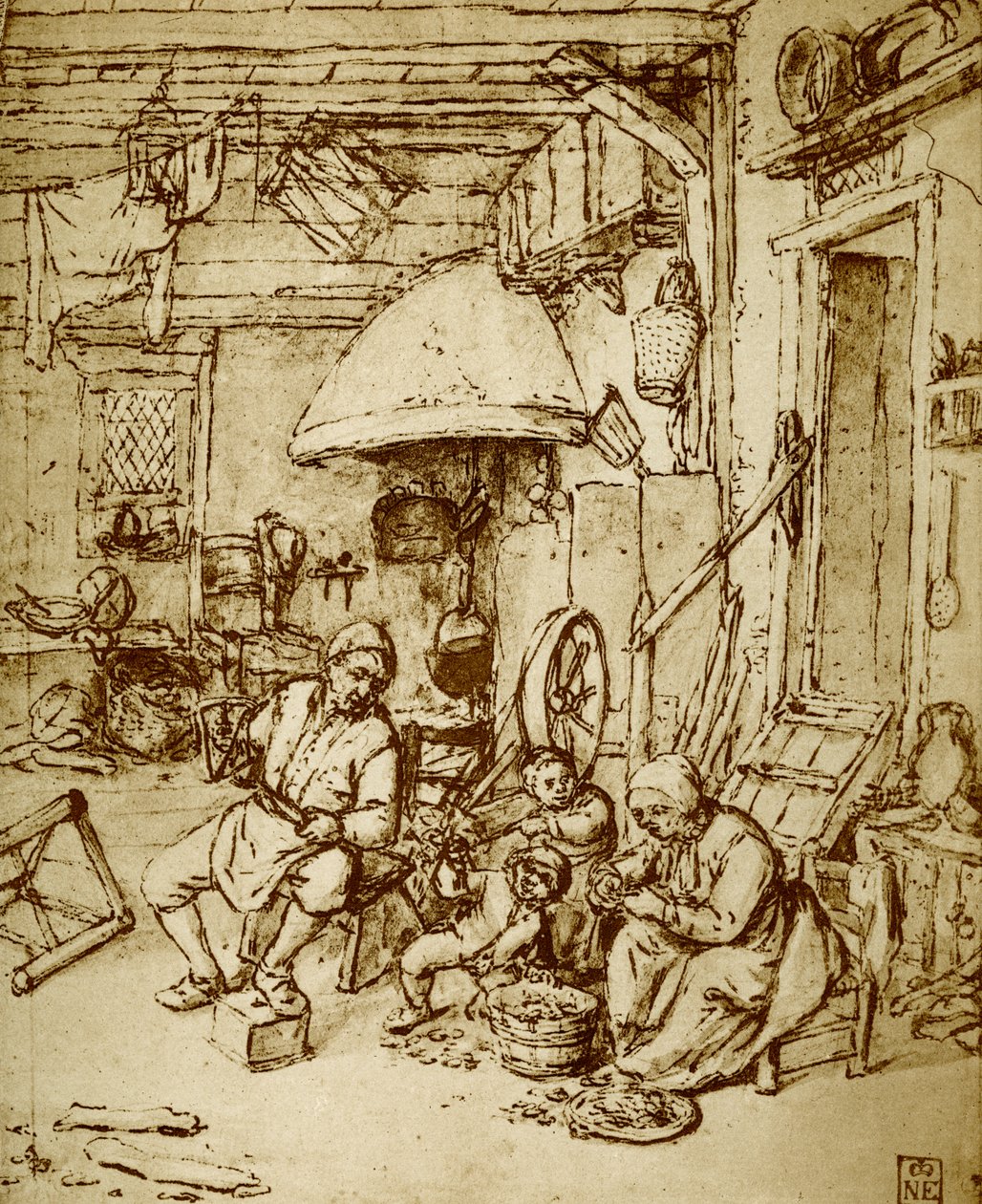 Holland gazdálkodó család alkotó: Adriaen Jansz. van Ostade