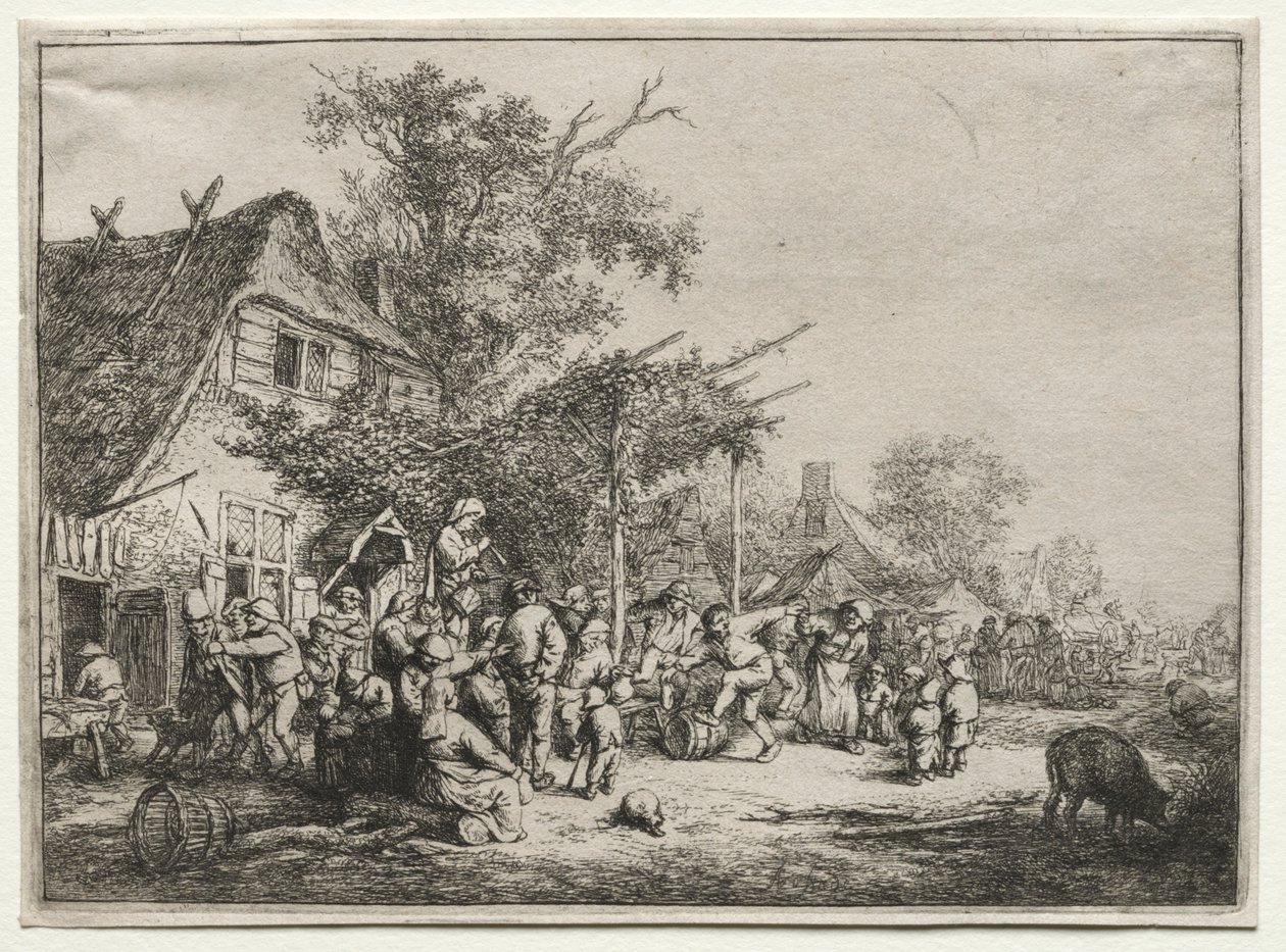Fesztivál a rács alatt. alkotó: Adriaen Jansz. van Ostade