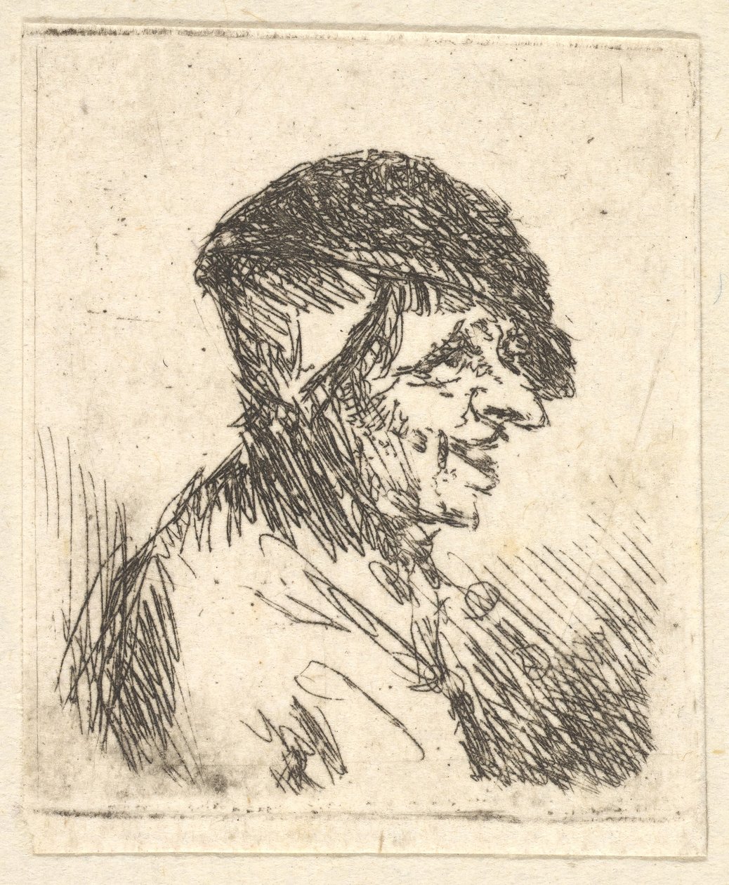 Parasztfő, 17. század. alkotó: Adriaen Jansz. van Ostade