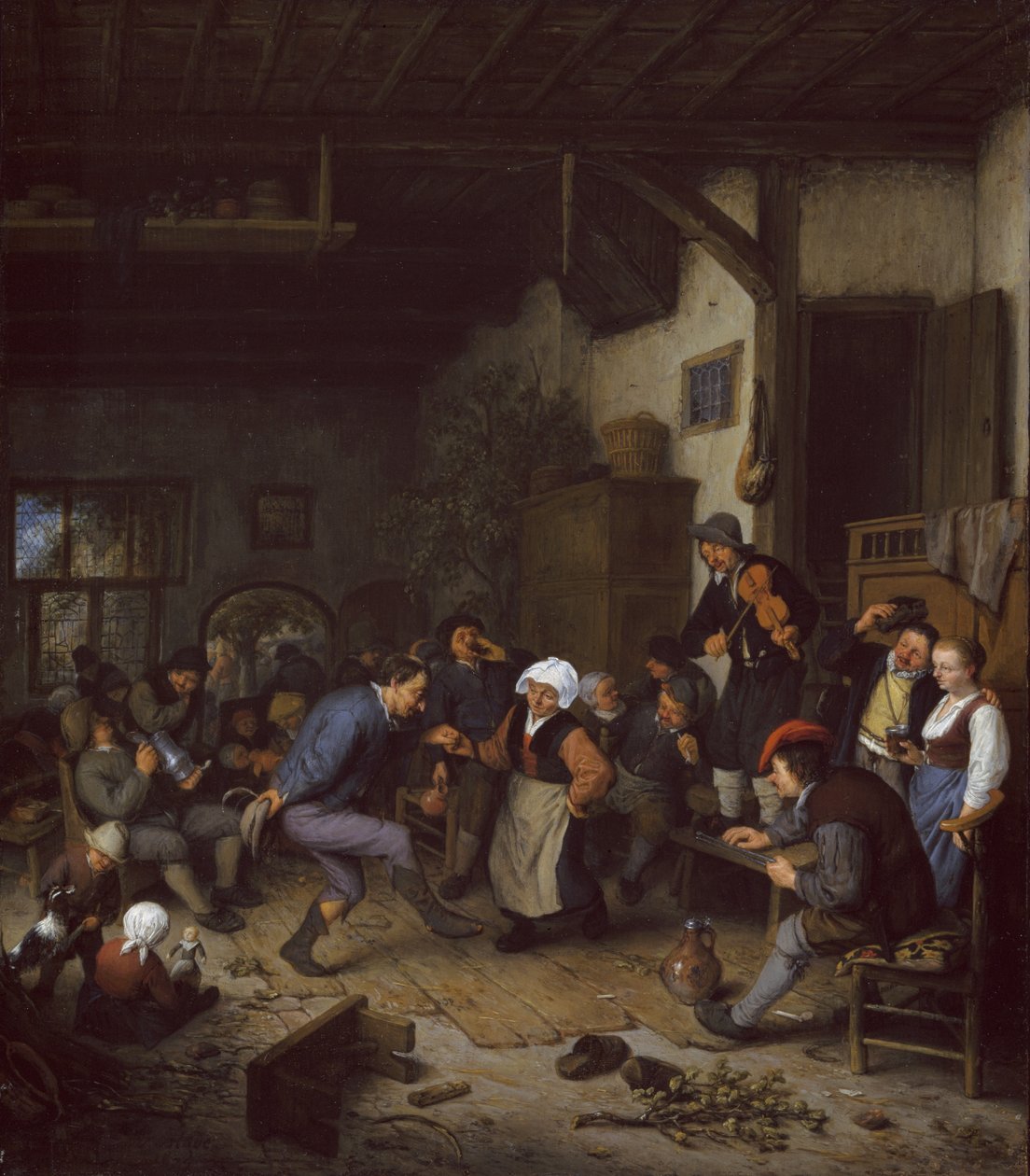Vidámok egy fogadóban, 1674 alkotó: Adriaen Jansz. van Ostade
