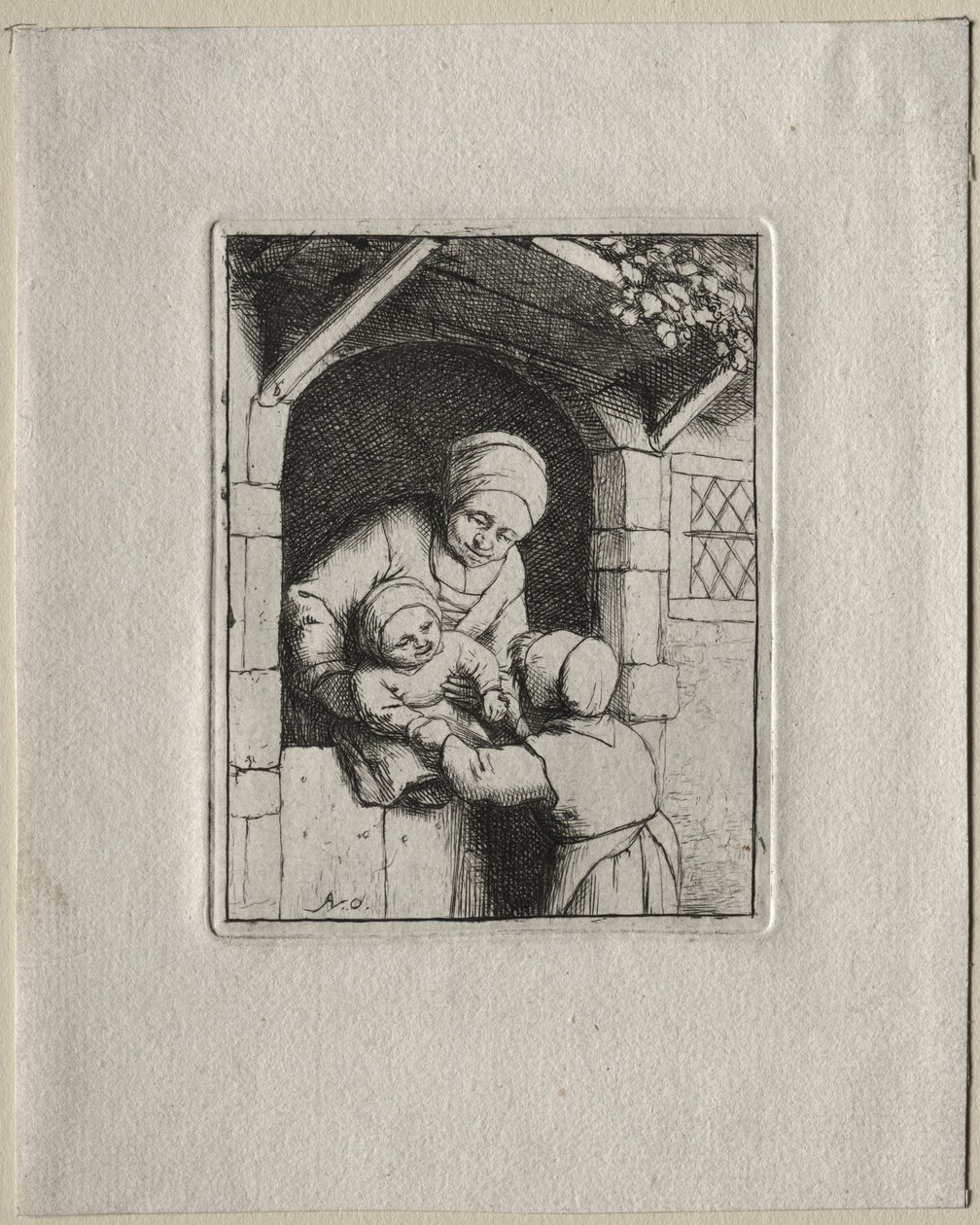 Anya és két gyermek. alkotó: Adriaen Jansz. van Ostade