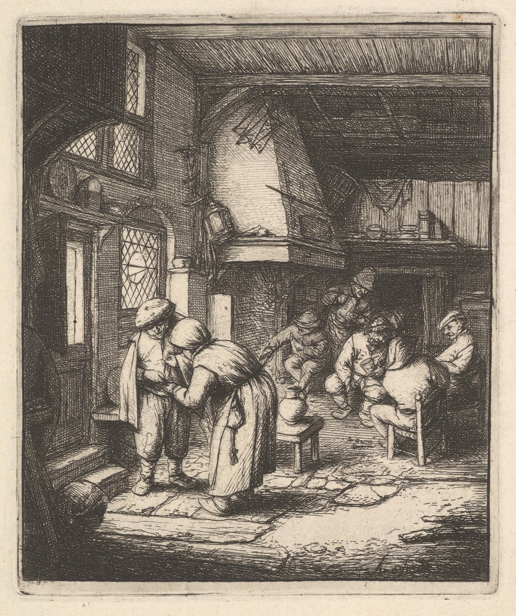 Paraszt fizeti számláját, 17. század. alkotó: Adriaen Jansz. van Ostade