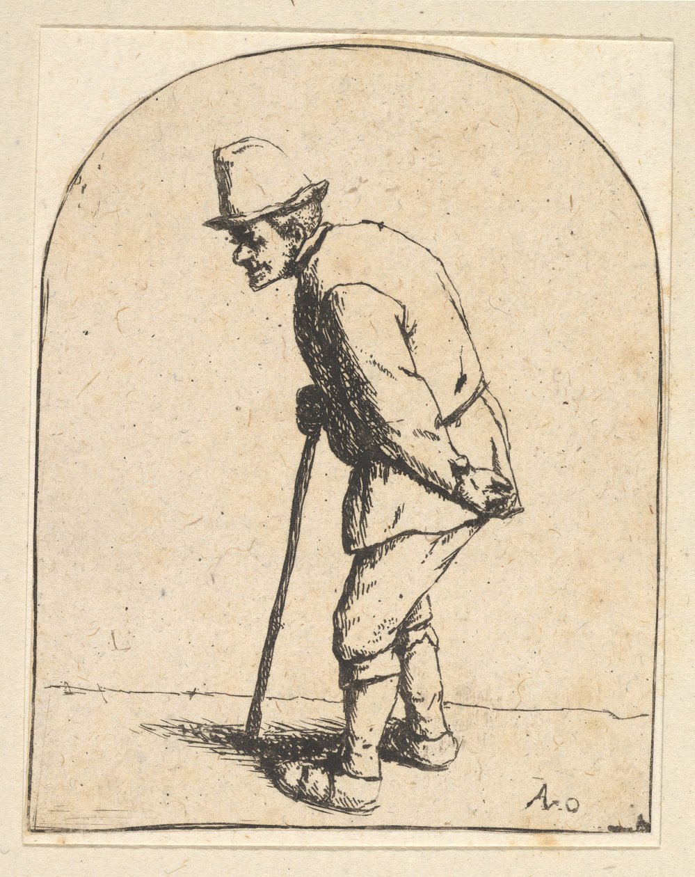 Pálcás paraszt, 1610-85. alkotó: Adriaen Jansz. van Ostade