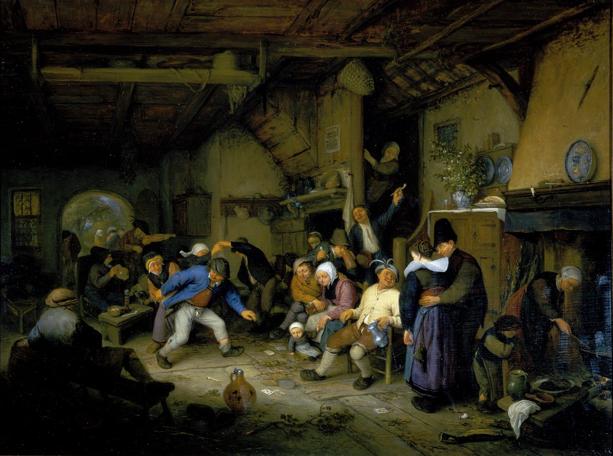Táncoló parasztok a kocsmában alkotó: Adriaen Jansz. van Ostade