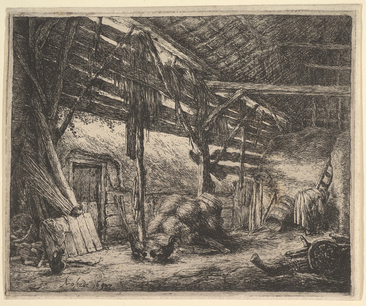 Az istálló, 1647. alkotó: Adriaen Jansz. van Ostade