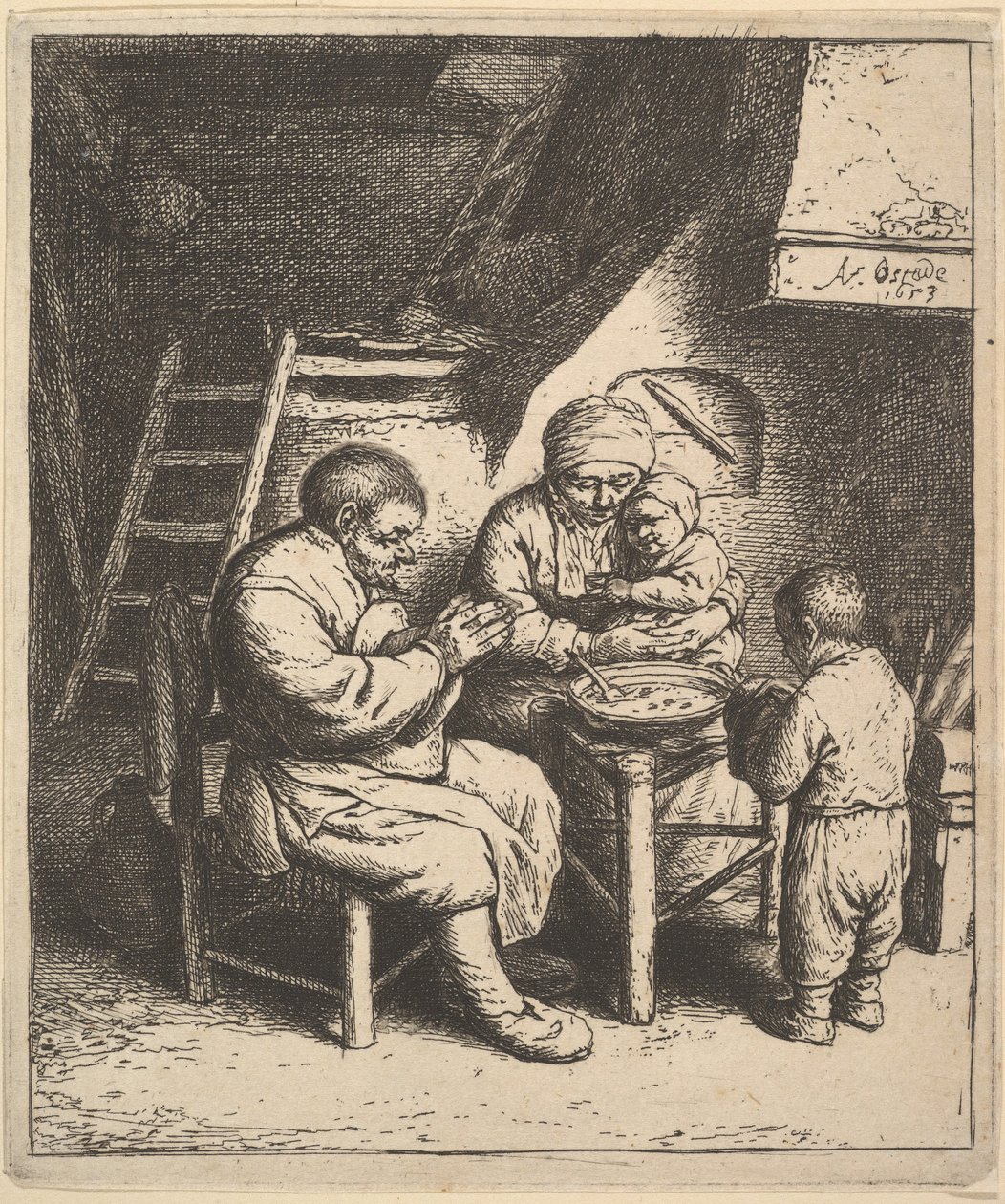 Az áldás, 1610-85. alkotó: Adriaen Jansz. van Ostade