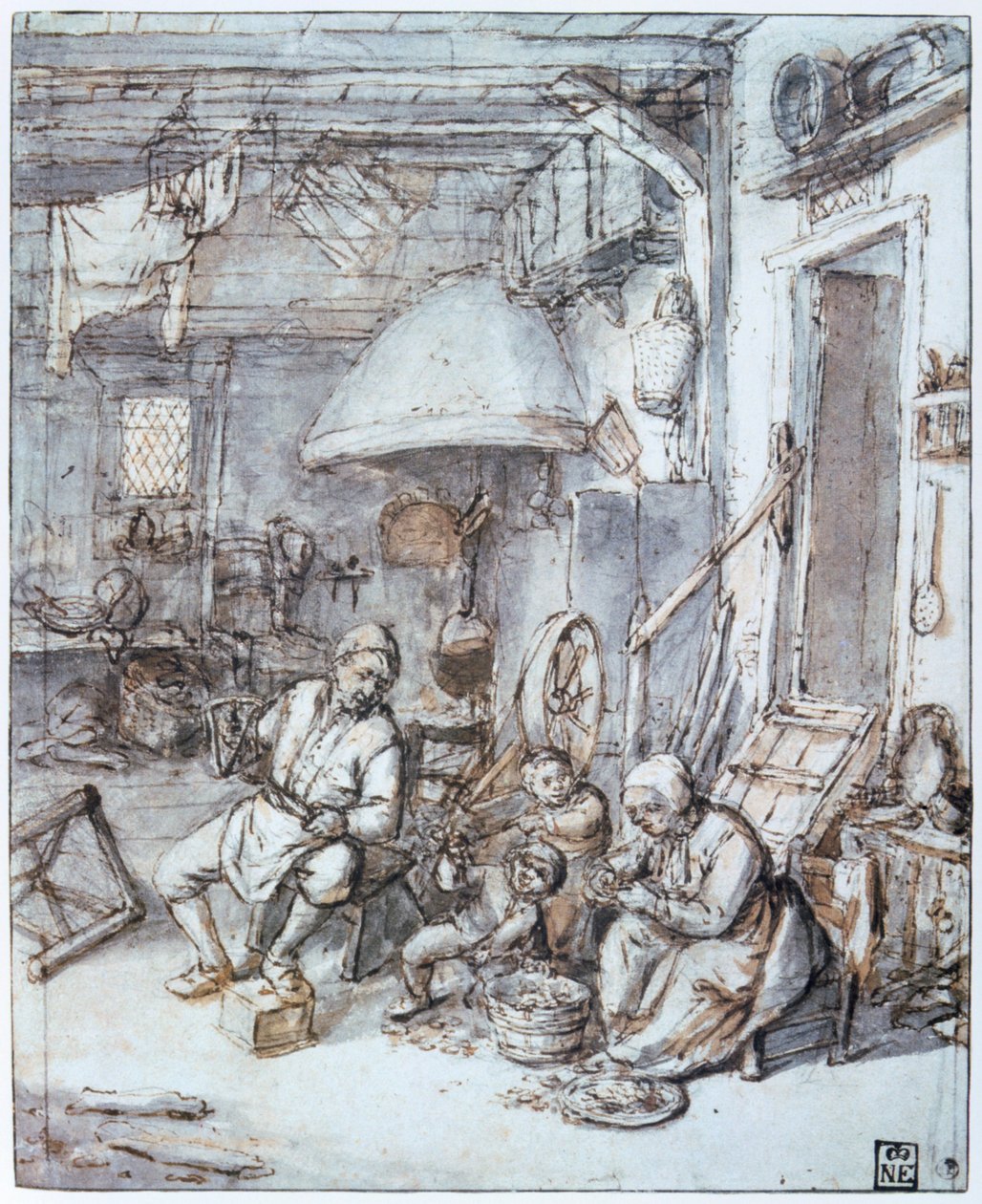 A holland parasztok, 17. század. alkotó: Adriaen Jansz. van Ostade