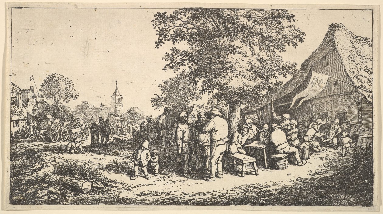 A Kermess a nagy fa alatt, 1610-85. alkotó: Adriaen Jansz. van Ostade