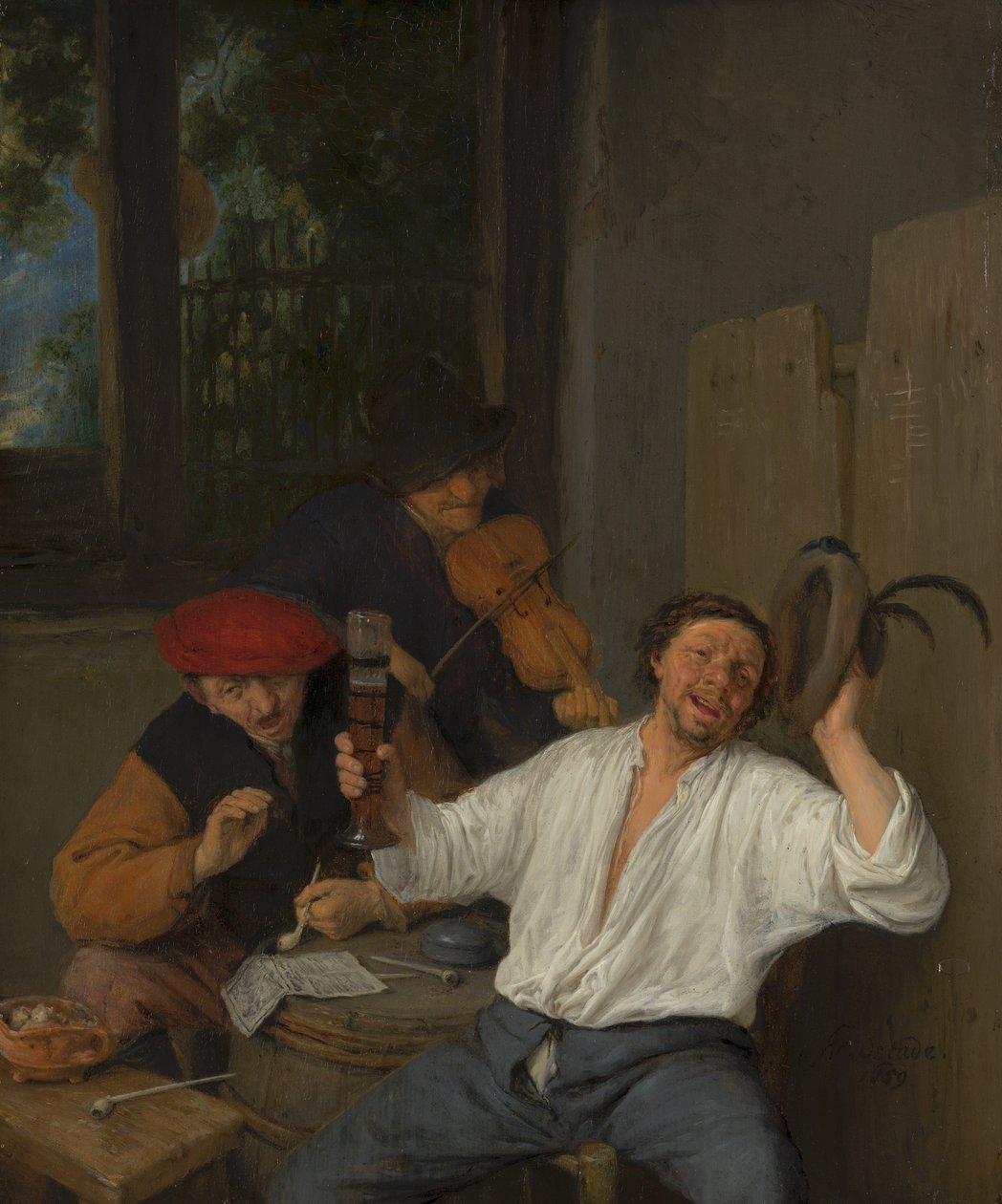 A vidám ivók, 1659 alkotó: Adriaen Jansz. van Ostade