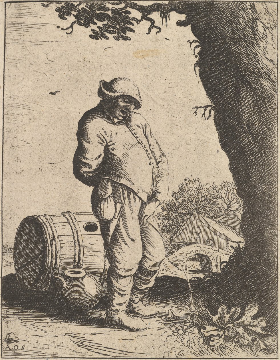 The Pissing Man, 1610-85. alkotó: Adriaen Jansz. van Ostade