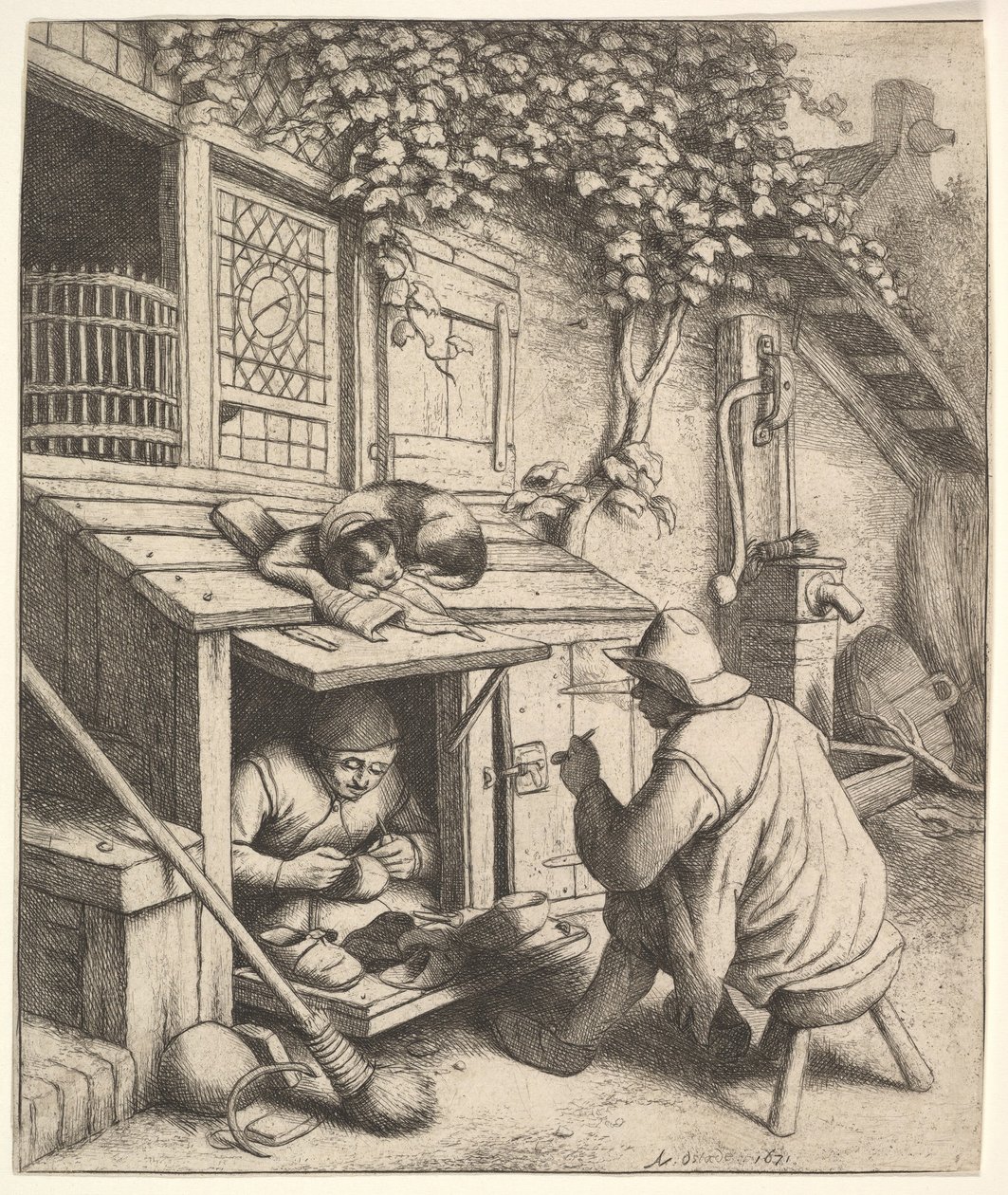 A cipész, 1610-85. alkotó: Adriaen Jansz. van Ostade