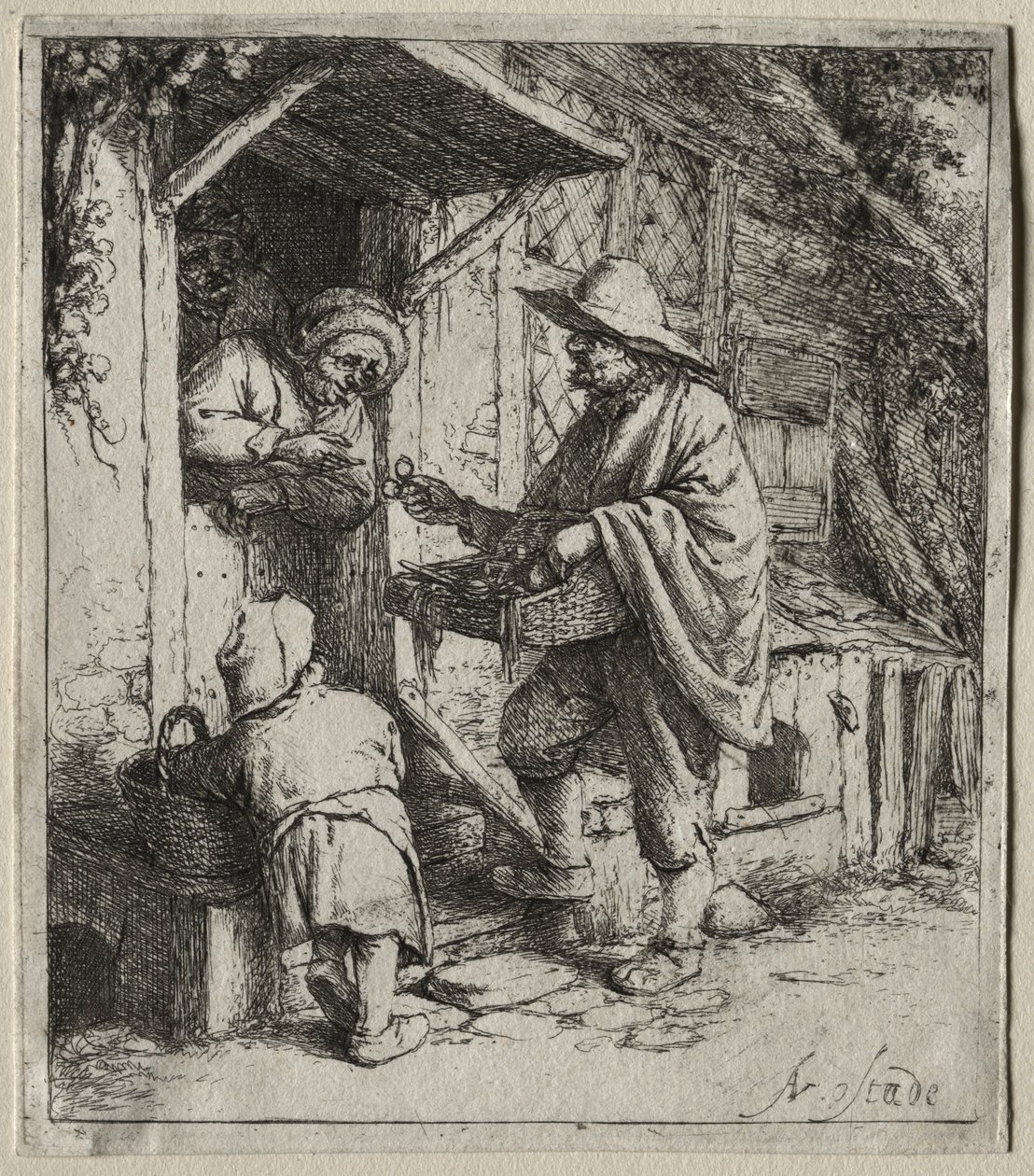A Szemüvegárus. alkotó: Adriaen Jansz. van Ostade