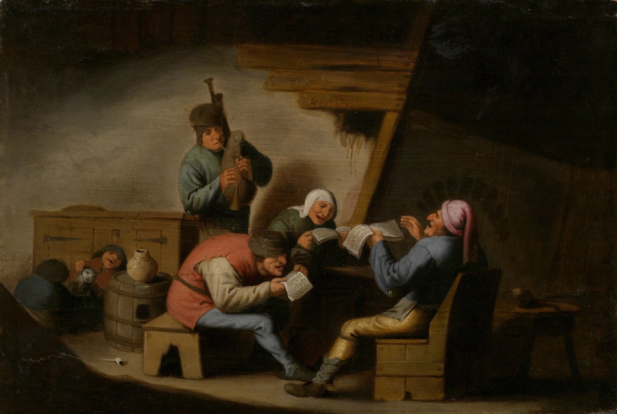 A falu énekesei alkotó: Adriaen Jansz. van Ostade