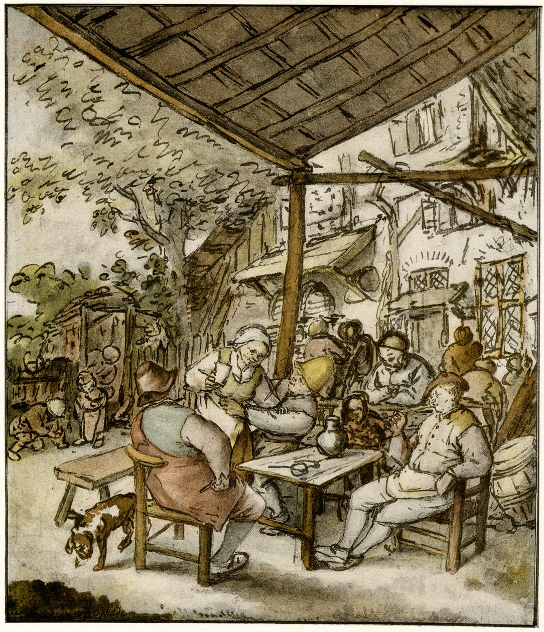 Falusi fogadó alkotó: Adriaen Jansz. van Ostade